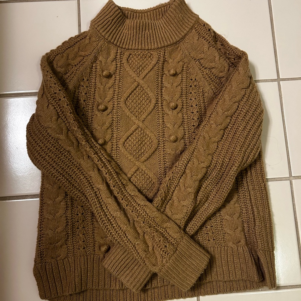 J. Crew Camel Knit Sweater XS